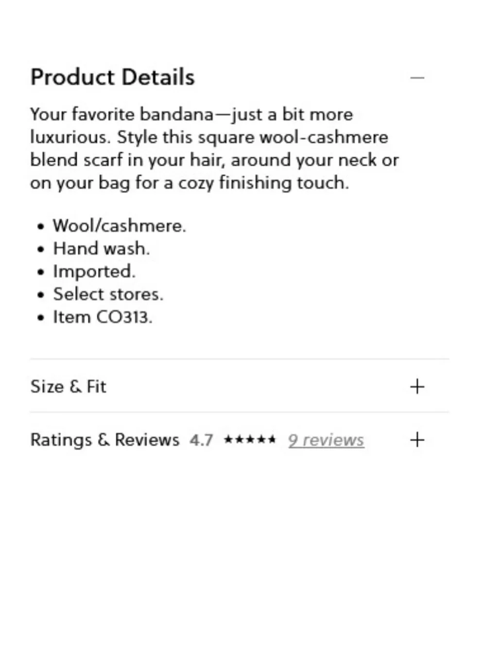 J. Crew Wool-cashmere blend bandana